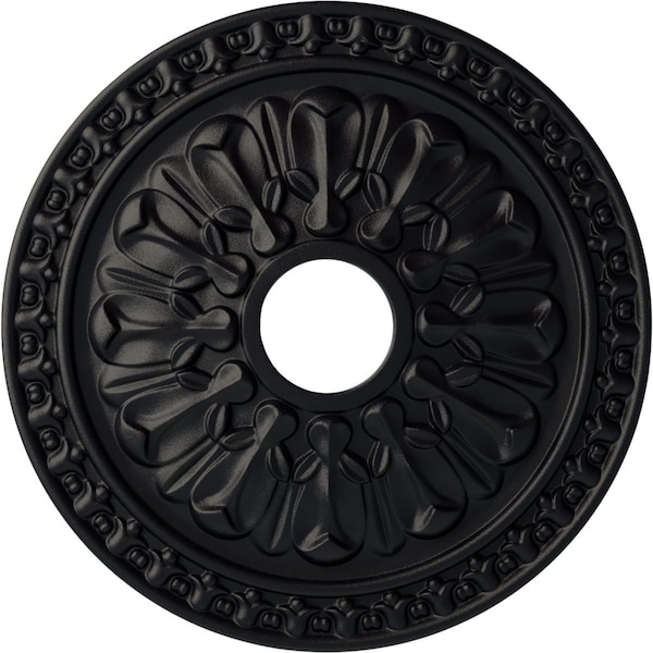 Ekena Millwork Warsaw Ceiling Medallion (Fits Canopies up to 3 1/2"), 18"OD x 3 1/2"ID x 1 3/8"P, Steel Gray CM18WASGS - main